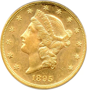 image for: 1895 $20 PCGS MS63