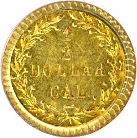 image for: Cal Gold: 1875/3 50c BG-1058 PCGS MS62 