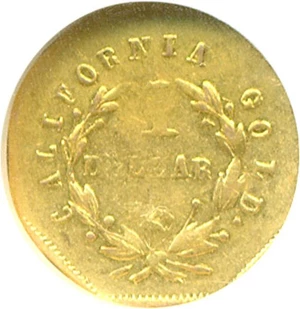 image for: Cal Gold: 1871 $1 BG-1109 NGC XF45