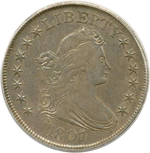 image for: 1807 50c Draped Bust PCGS AU50