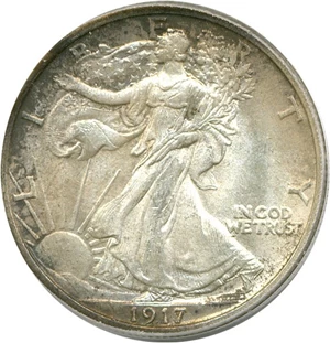 image for: 1917 50c PCGS MS64