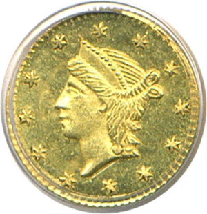 image for: Cal Gold: ND 25c BG-222 PCGS MS64
