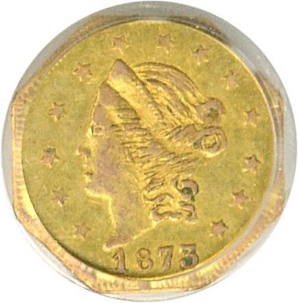 image for: Cal Gold: 1873 50c BG-915 PCGS AU53 