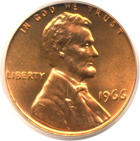 image for: 1966 1c SMS PCGS MS66 RD