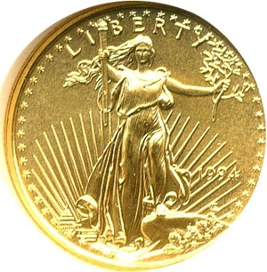 image for: 1994 $5 Gold Eagle NGC MS69