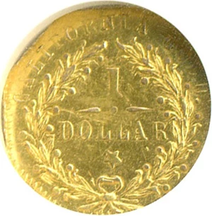 image for: Cal Gold: 1874 $1 BG-1124 NGC AU55