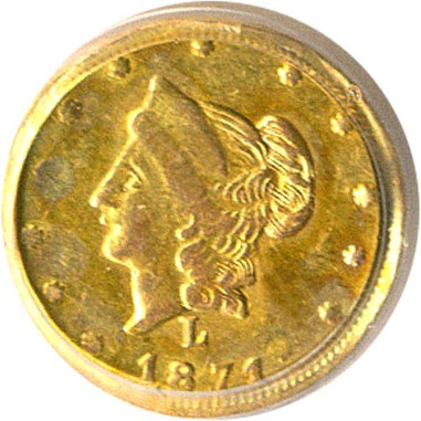 image for: Cal Gold: 1871 50c BG-1029 PCGS AU50 