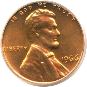 image for: 1966 1c SMS PCGS MS68 RD