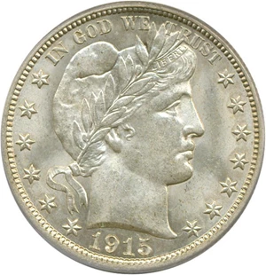 image for: 1915-D 50c PCGS MS62