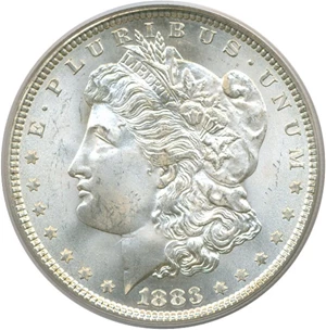 image for: 1883 $1 PCGS MS66 * Reverse Color *