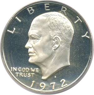 image for: 1972-S $1 Silver PCGS Proof 69 DCameo