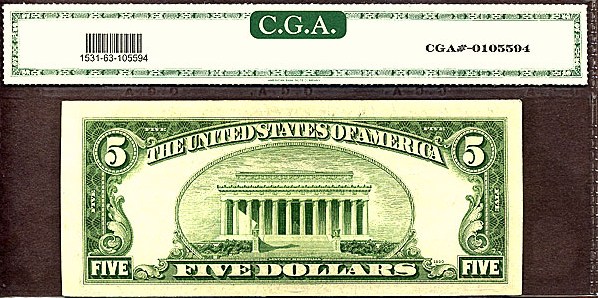 image for: Fr.1531 1928F $5  CGA Choice CU63  [I69451210A]