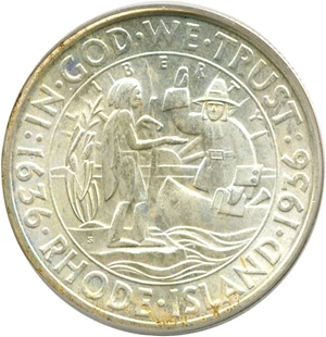 image for: 1936-S 50c Rhode Island PCGS MS65