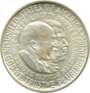 image for: 1954 50c Wash-Carver PCGS MS65
