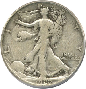 image for: 1920 50c PCGS F12