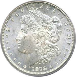 image for: 1878 7TF $1 Rev.'78 PCGS MS62