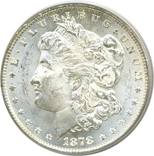 image for: 1878 7TF $1 Rev.'79 PCGS MS62