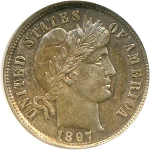 image for: 1897 10c NGC AU58