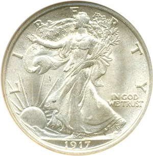 image for: 1917 50c NGC MS62