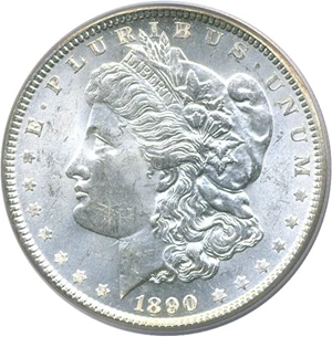 image for: 1890 $1 PCGS MS62