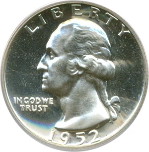 image for: 1952 25c PCGS Proof 66 Cameo