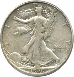 image for: 1920 50c PCGS VF20