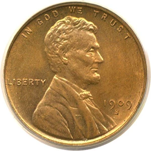 image for: 1909-S VDB 1c PCGS MS64 RD