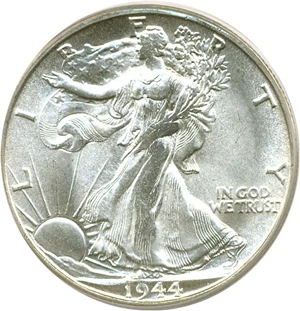 image for: 1944-S 50c PCGS MS65