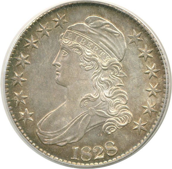 image for: 1828 50c Square 2 Large 8 PCGS MS63 