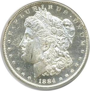 image for: 1884-O $1 PCGS MS63 DMPL