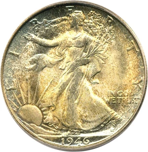 image for: 1946-S 50c PCGS MS65