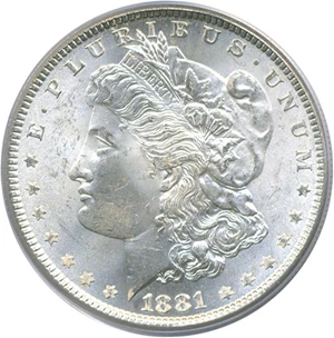 image for: 1881 $1 PCGS MS62