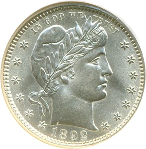 image for: 1892-S 25c NGC MS65