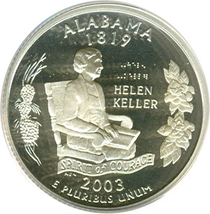 image for: 2003-S 25c Alabama-Silver PCGS Proof 69 DCameo