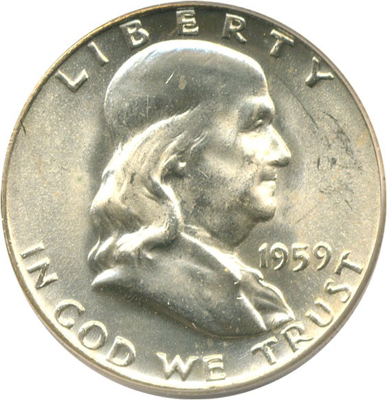 image for: 1959-D 50c  PCGS MS64 FBL ex: Omaha Bank Hoard