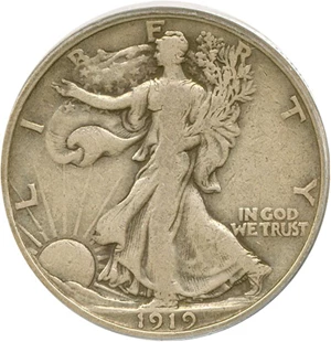 image for: 1919 50c PCGS F15