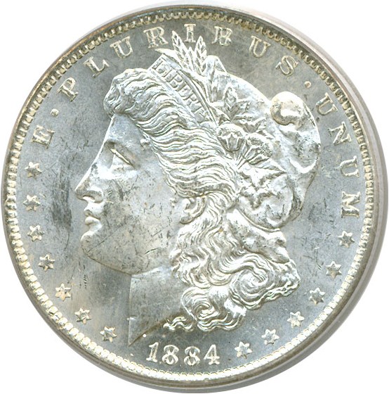 image for: 1884-O $1  PCGS MS63 PL