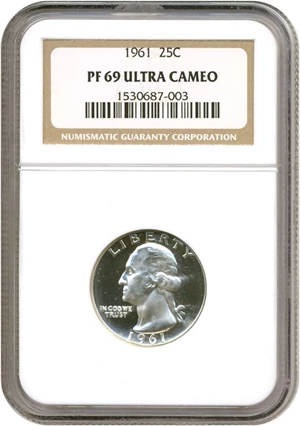 image for: 1961 25c NGC Proof 69 UCameo