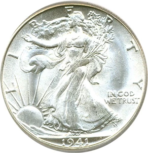 image for: 1941-D 50c PCGS MS65