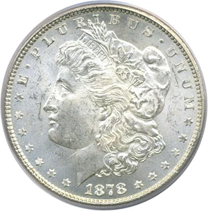 image for: 1878 7TF $1 Rev.'79 PCGS MS63