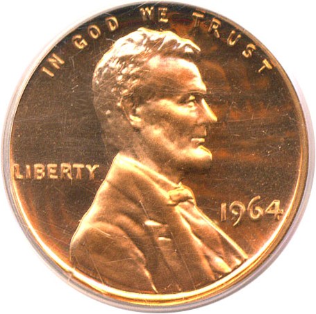 image for: 1964 1c  PCGS Proof 68 RD Cameo