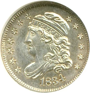image for: 1834 H10c ANACS MS64
