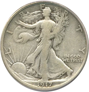 image for: 1917-S 50c Reverse PCGS VG10