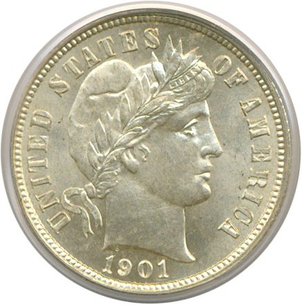image for: 1901-S 10c  PCGS MS65
