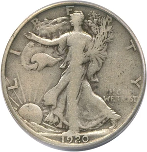 image for: 1920-S 50c PCGS VG10
