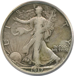 image for: 1917-S 50c Reverse PCGS F15