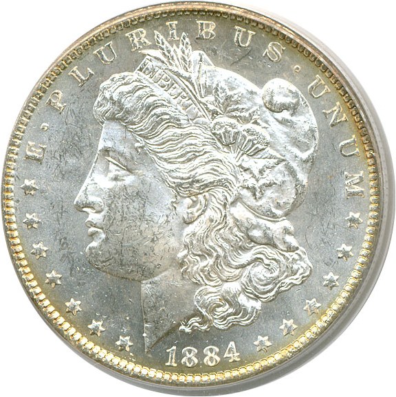 image for: 1884-O $1  PCGS MS63 PL