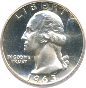 image for: 1963 25c PCGS Proof 66 Cameo