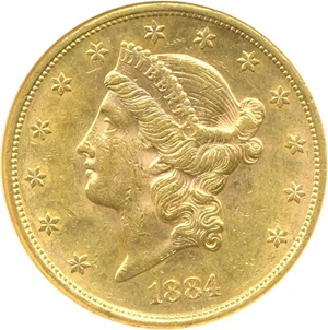 image for: 1884-S $20 NGC MS61