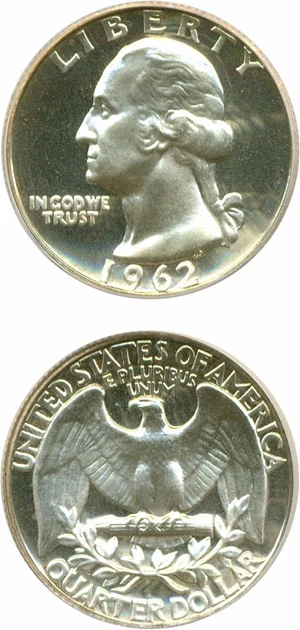 image for: 1962 25c ICG Proof 69 DCameo